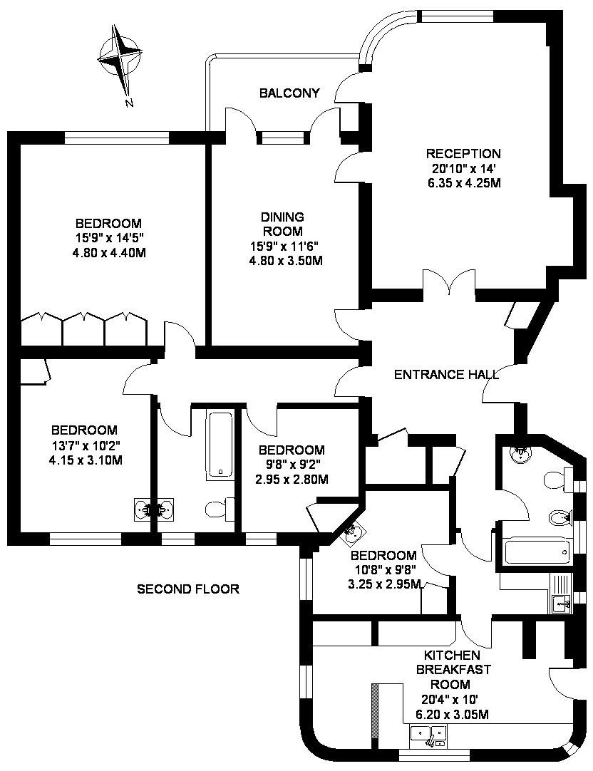 Flat For Sale in Roehampton Lane, SW15 Featuring a Balcony, a Porter, a Lift, a Garage and Off Flat For Sale in Roehampton Lane, SW15 Featuring a Balcony, a Porter, a Lift, a Garage and Off