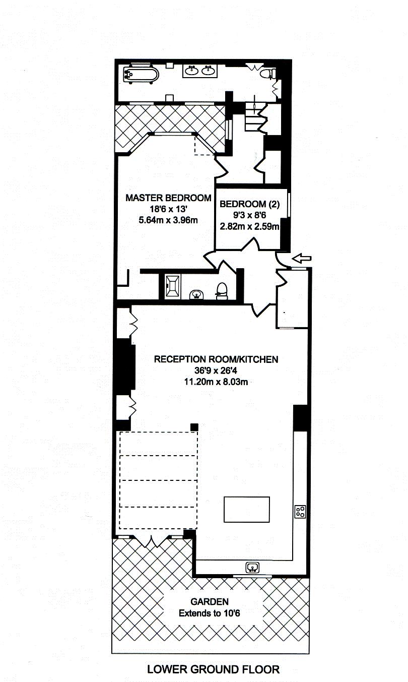 Flat To Rent in Holland Park Avenue, W11 Featuring a Garden and Off