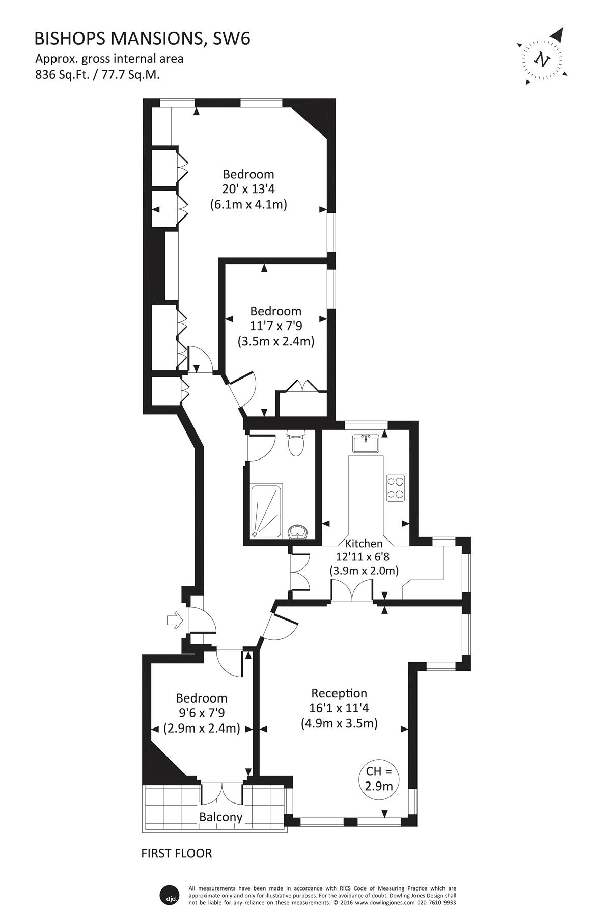 Flat For Sale in Mansions, Park Road, SW6 (ref 54876) Douglas & Gordon