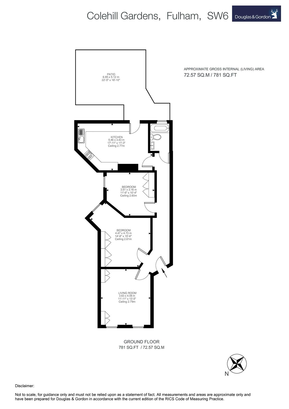 Flat For Sale in Colehill Gardens, SW6 (ref 58254) Douglas & Gordon